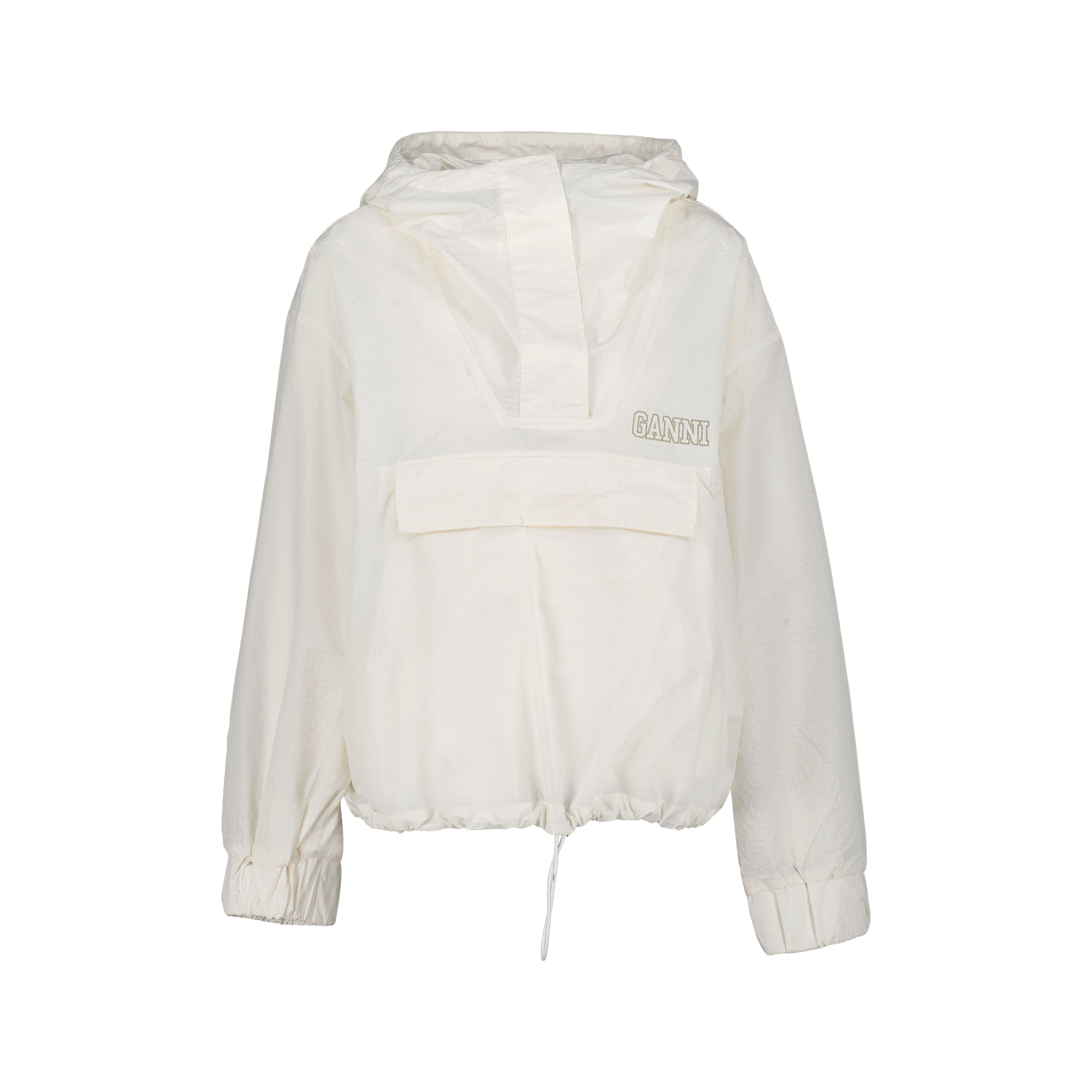 Ganni Drop Shoulder Anorak 'Egret'