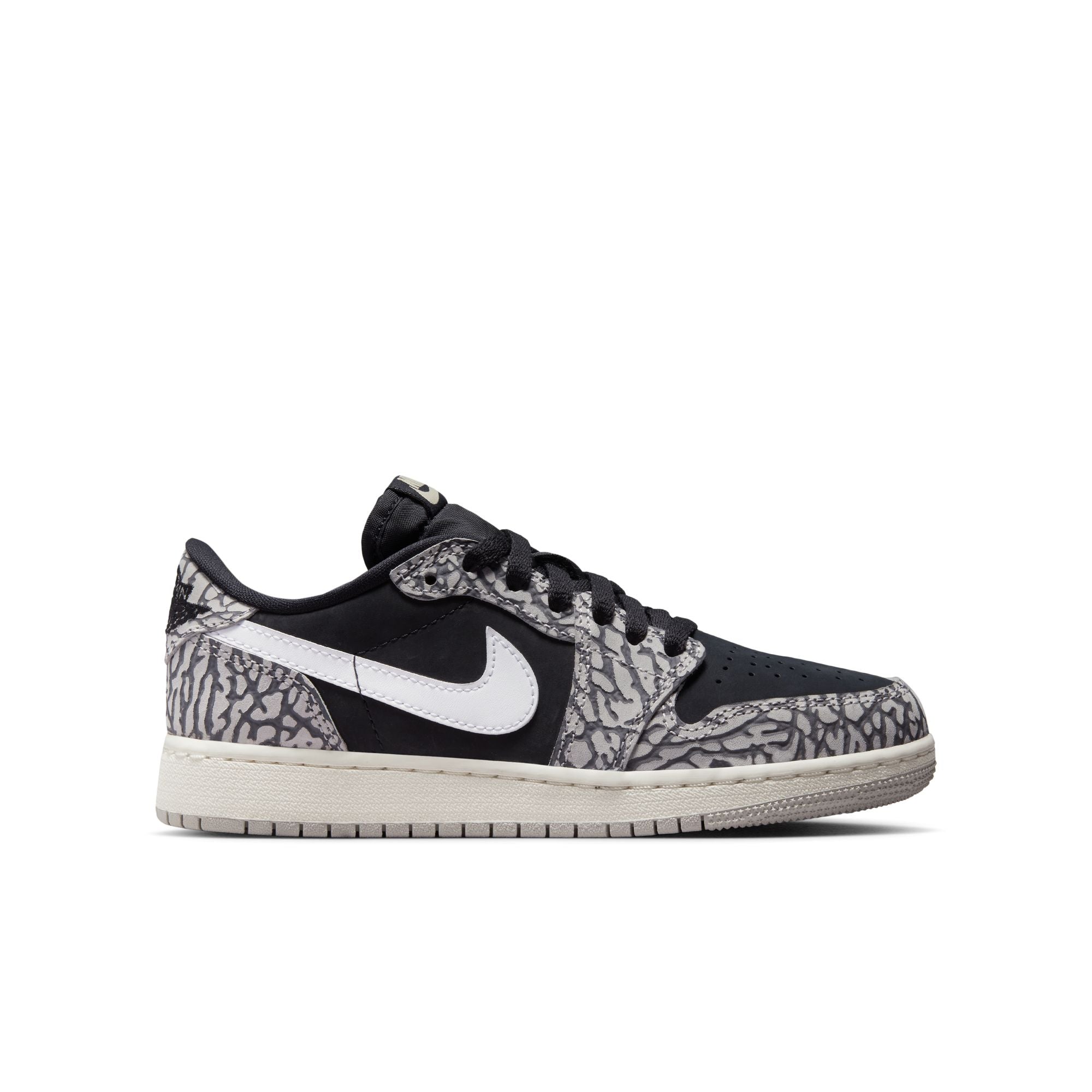 Youth Air Jordan 1 Low OG 'Black Cement'