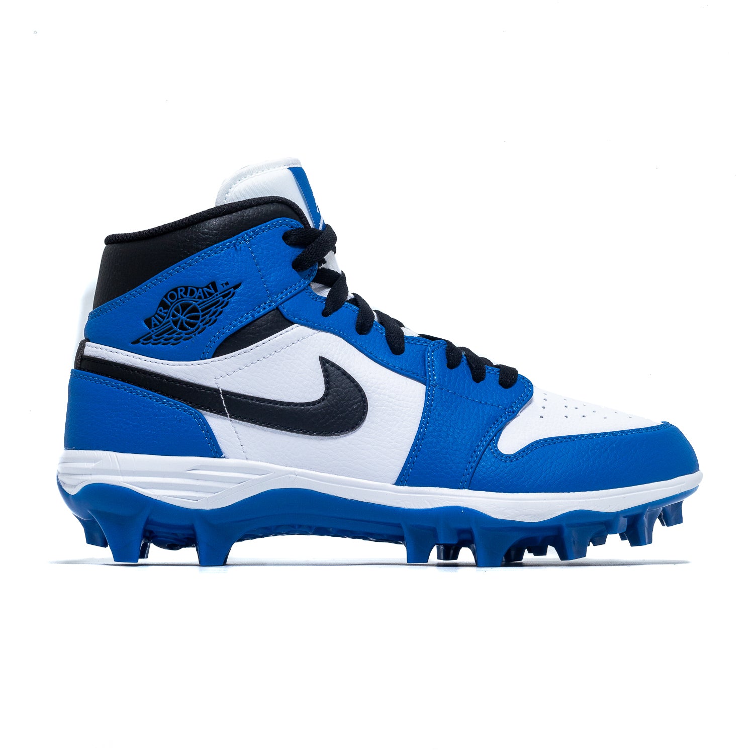 Blue and 2025 white jordan cleats