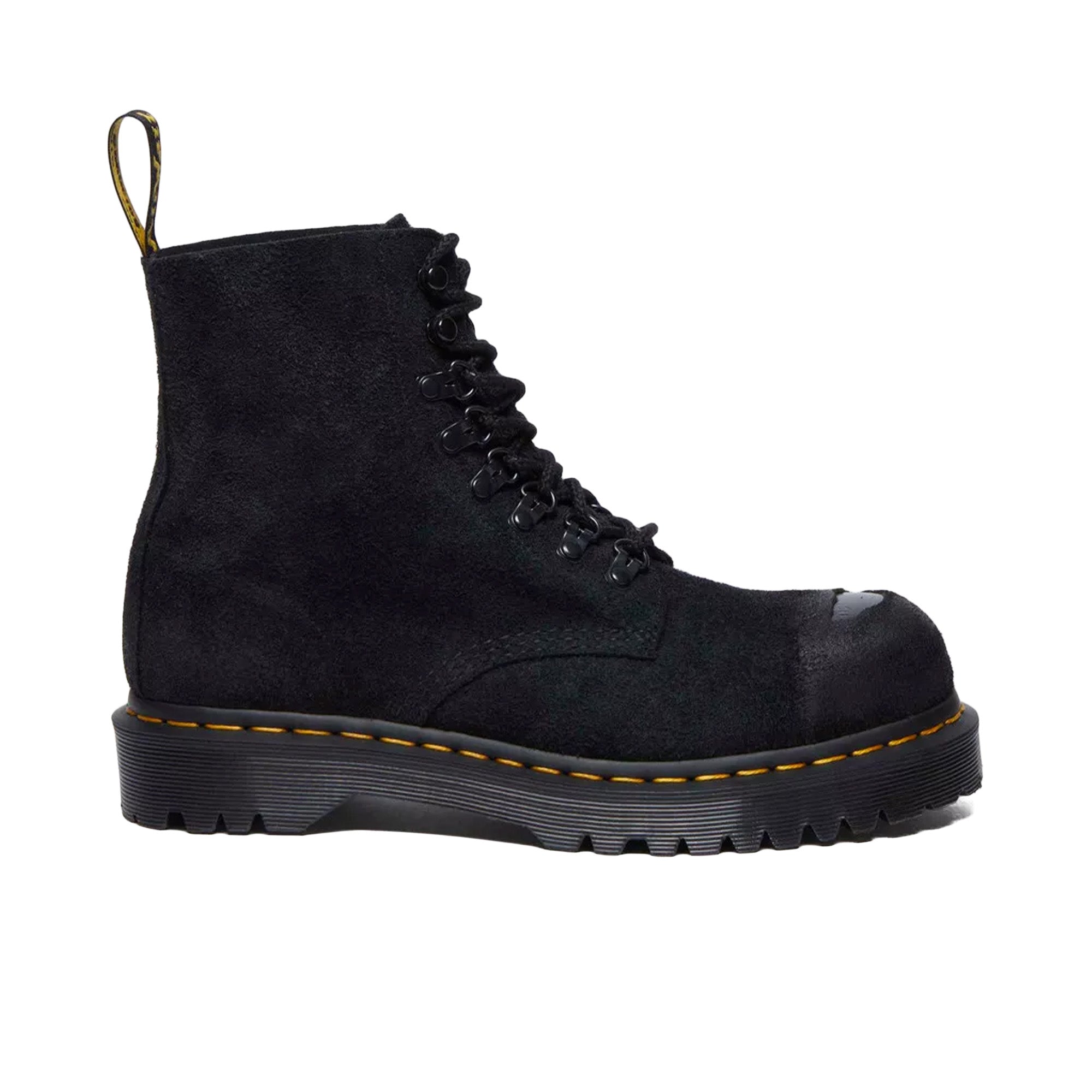 Dr. Martens 1460 Hairy Suede Lace Up Boots in Black Size 6