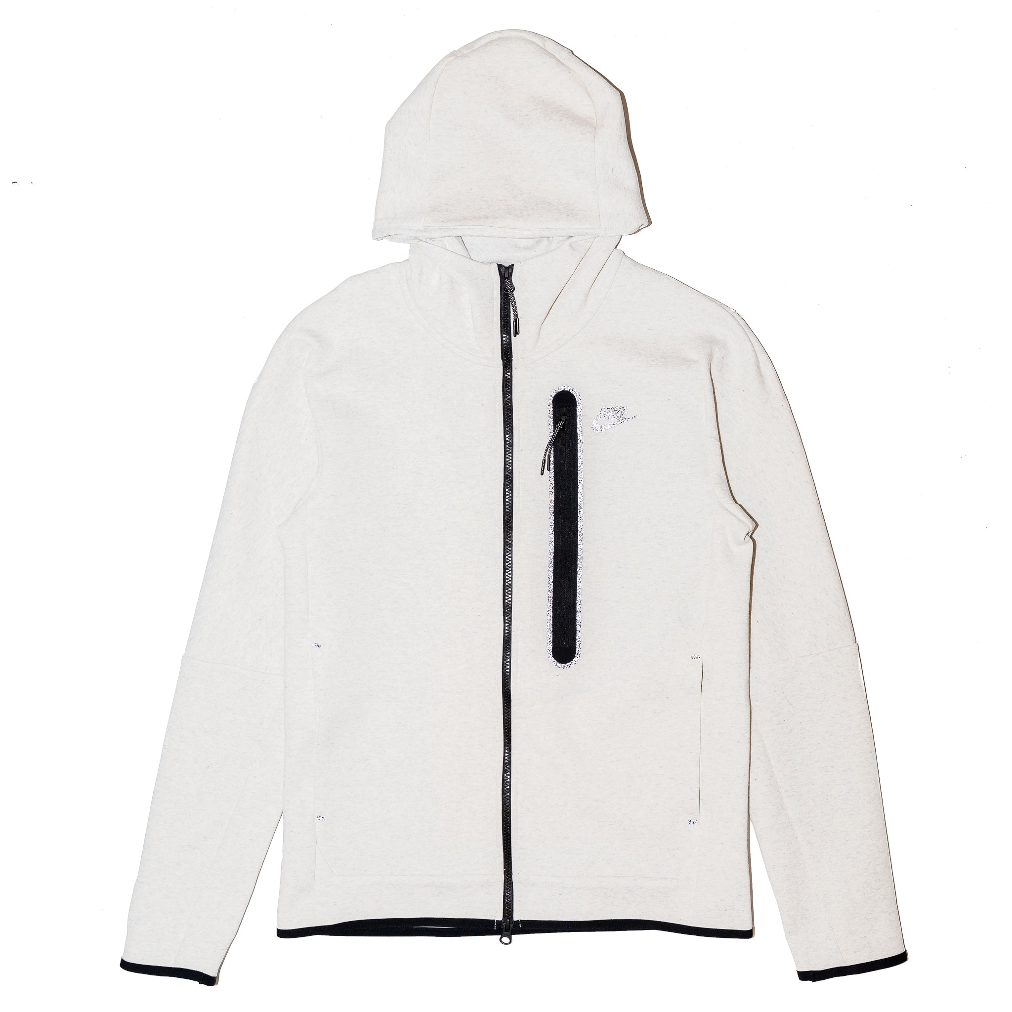 Nike Sportswear shops Tech Fleece Hooded Jacket White Heather size Small New.