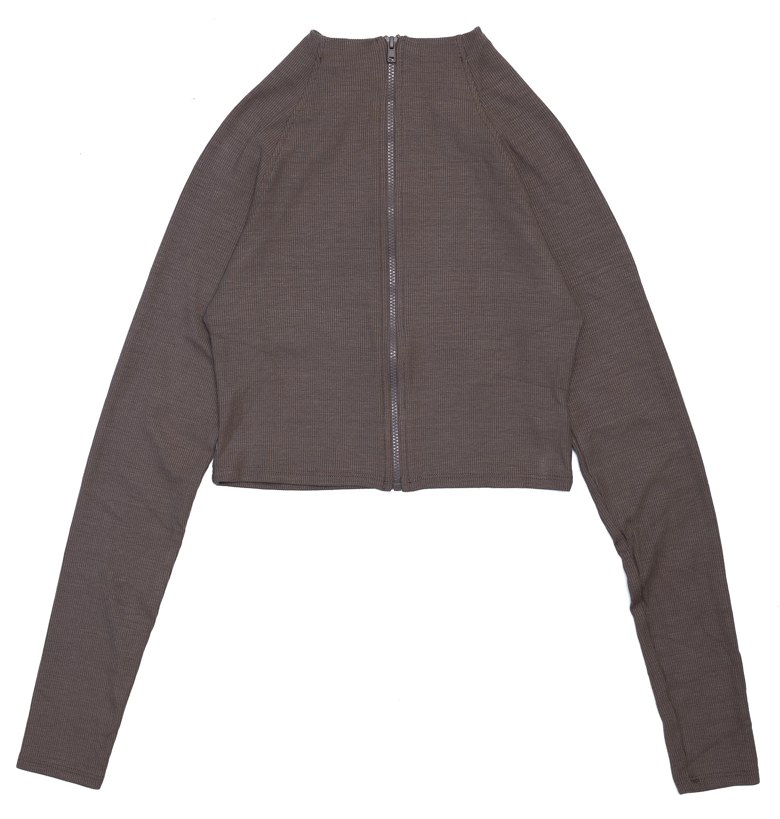 Joah Brown Crop Zip Long Sleeve 'Muave