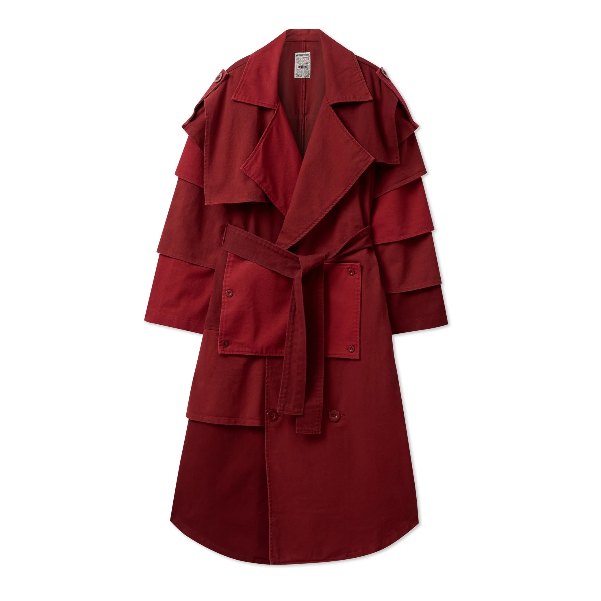 Kidsuper Multi Layered Trenchcoat 'Burgundy'