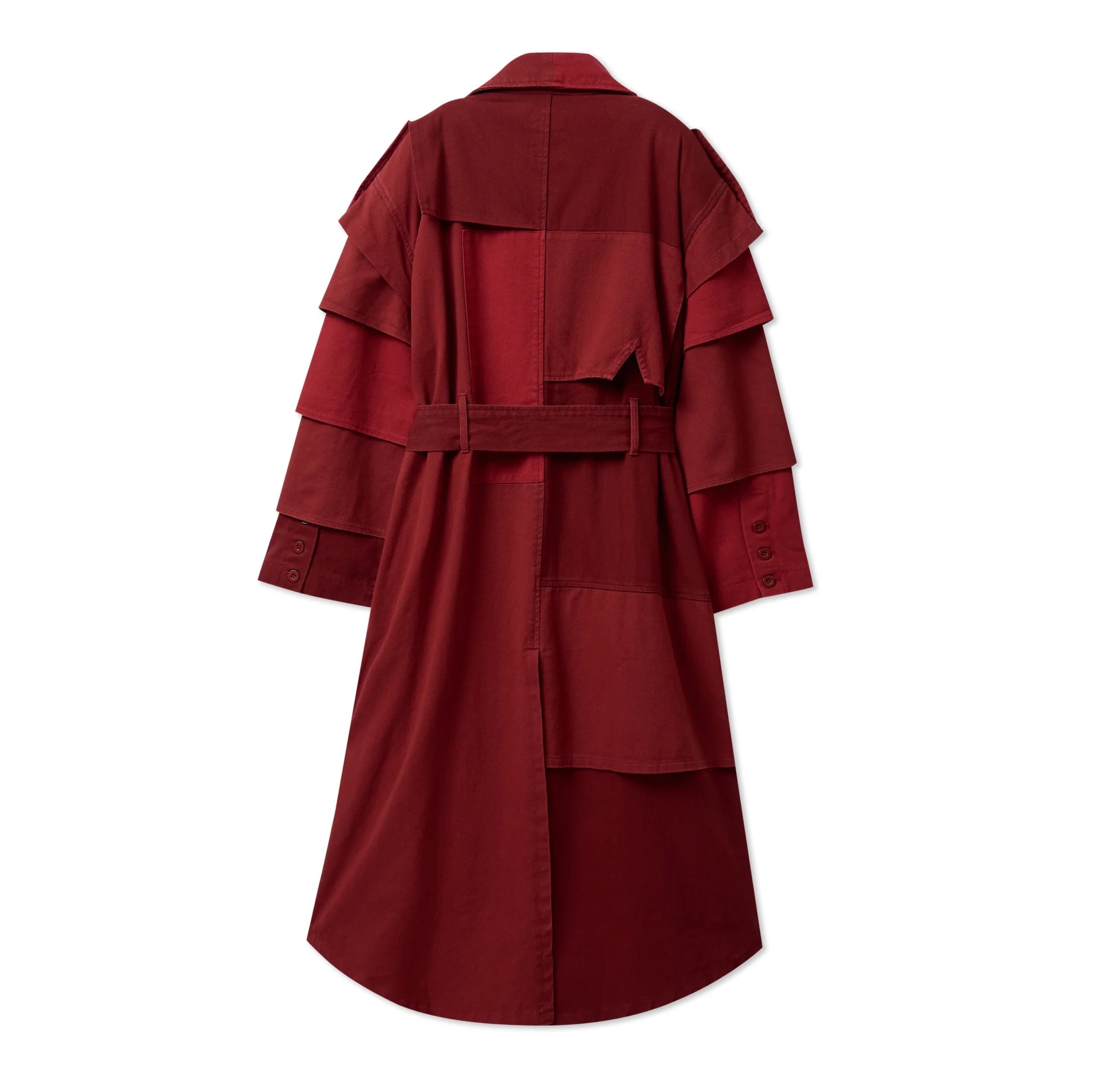 Kidsuper Multi Layered Trenchcoat 'Burgundy'