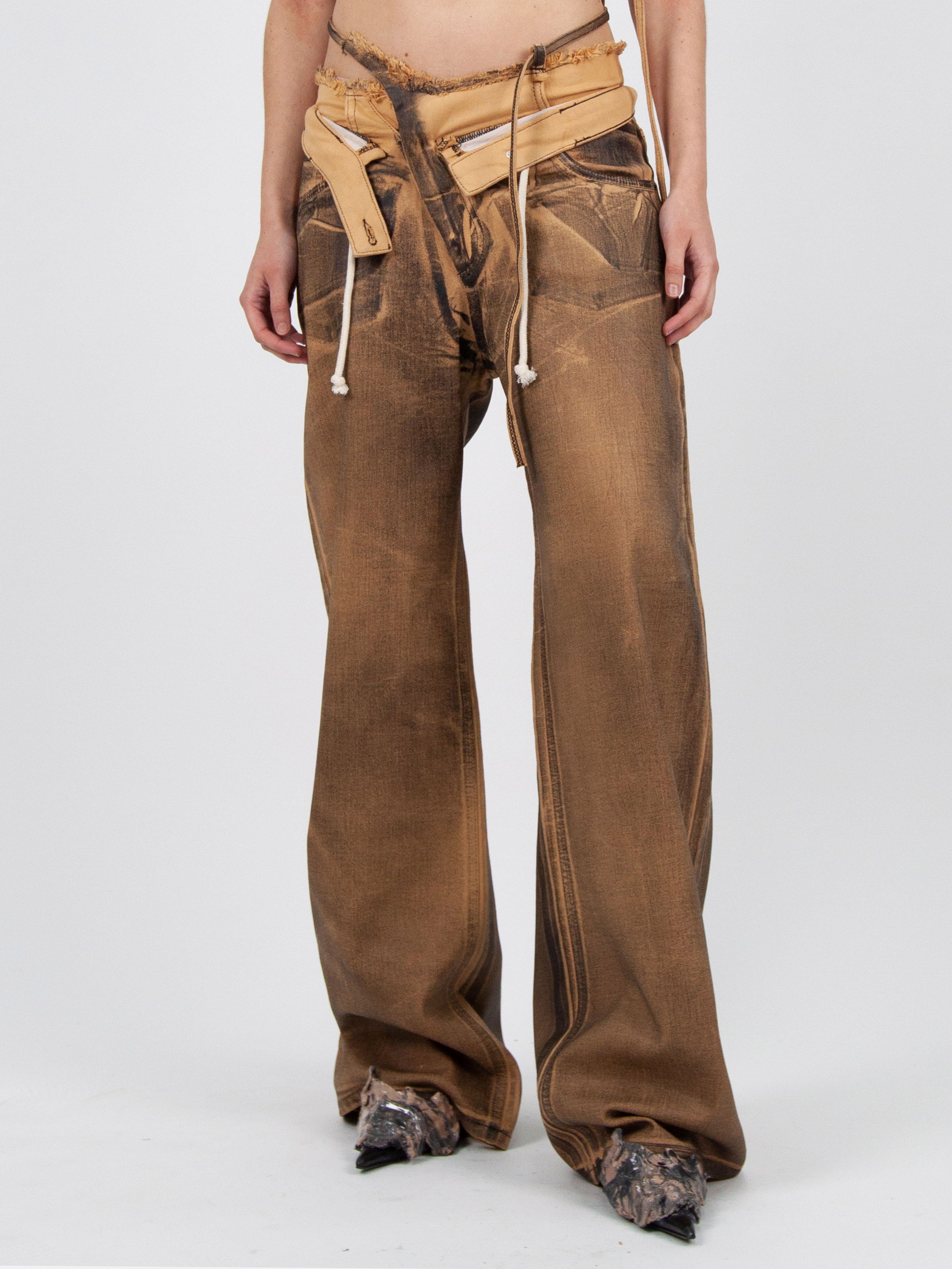 Ottolinger Double Fold Pants 'Brown