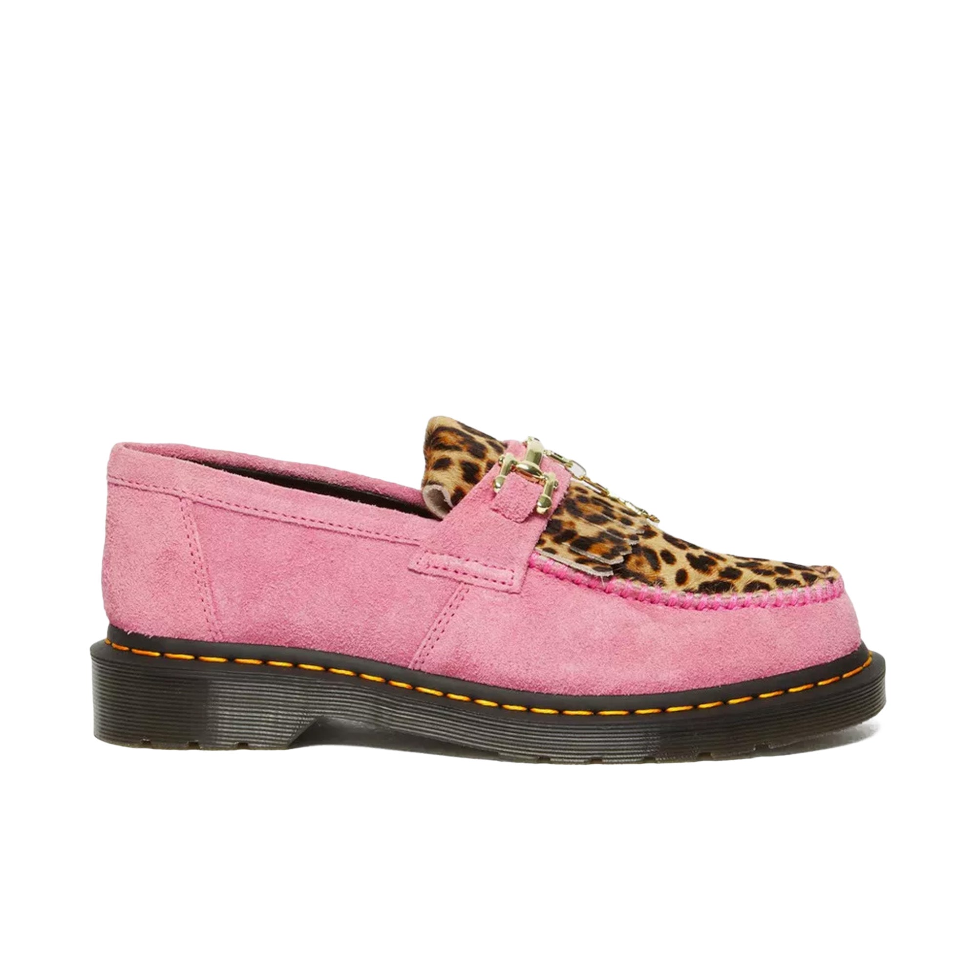 Dr. Martens Adrian Hair-On Snaffle Loafer 'Pink/Leopard'