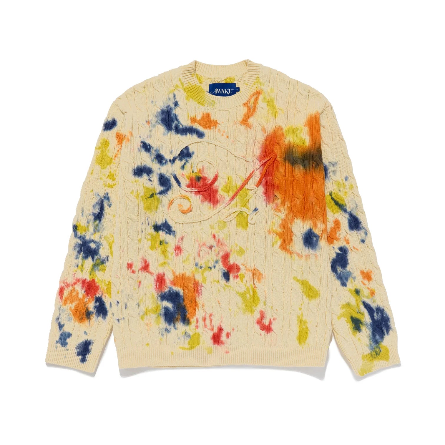 Awake NY Applique Sweater 'Tie Dye'