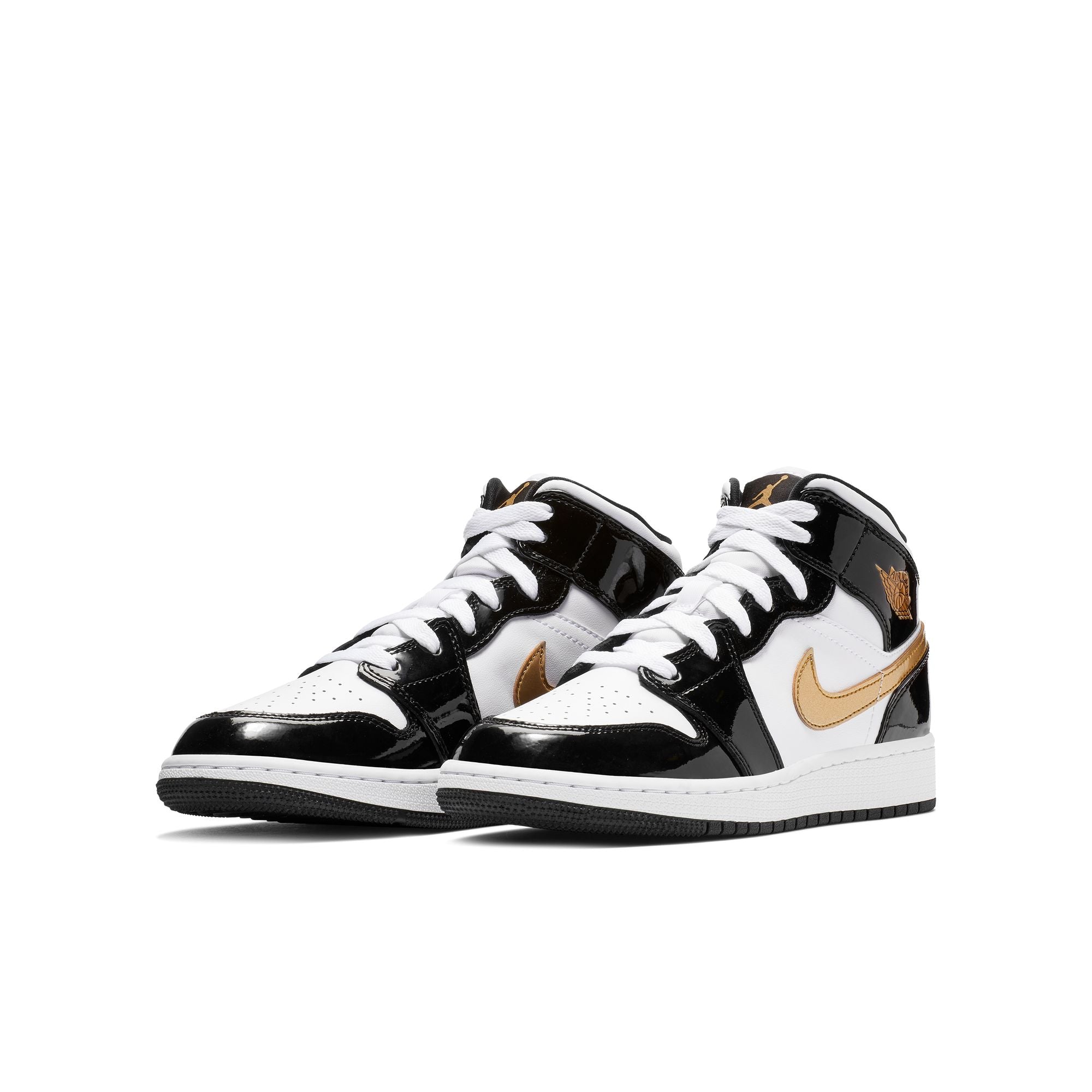 Youth Air Jordan 1 Mid SE Black Metallic Gold