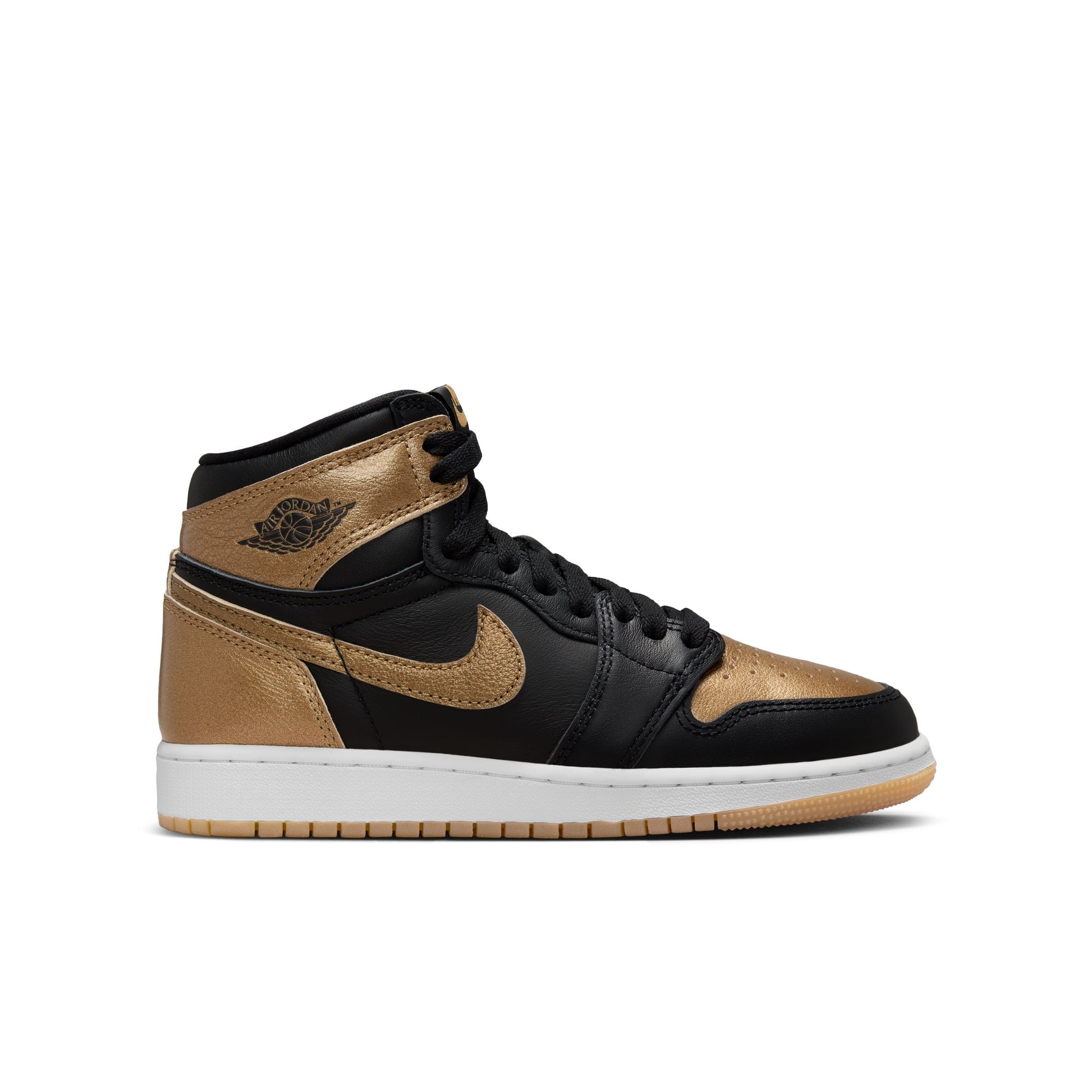 Youth Air Jordan 1 High OG 'Black and Gold'