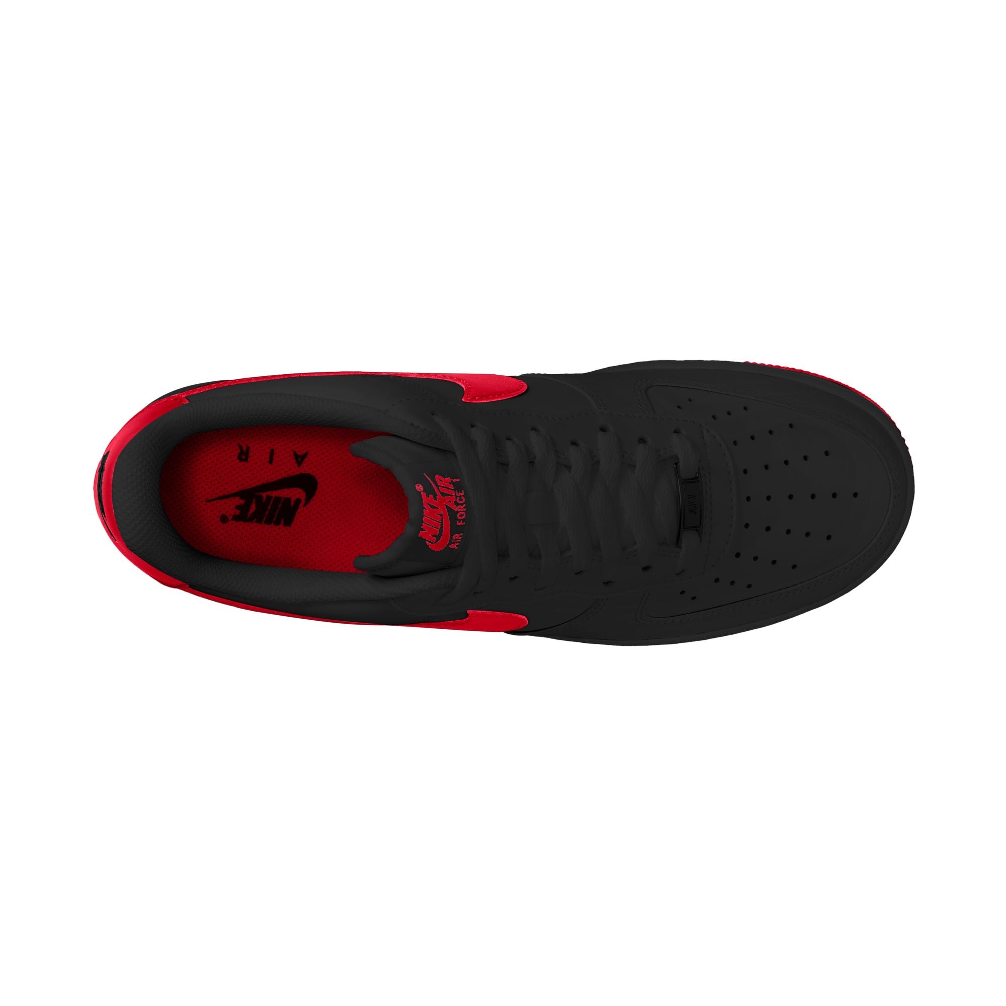 Nike Air Force 1 07 Black University Red 10