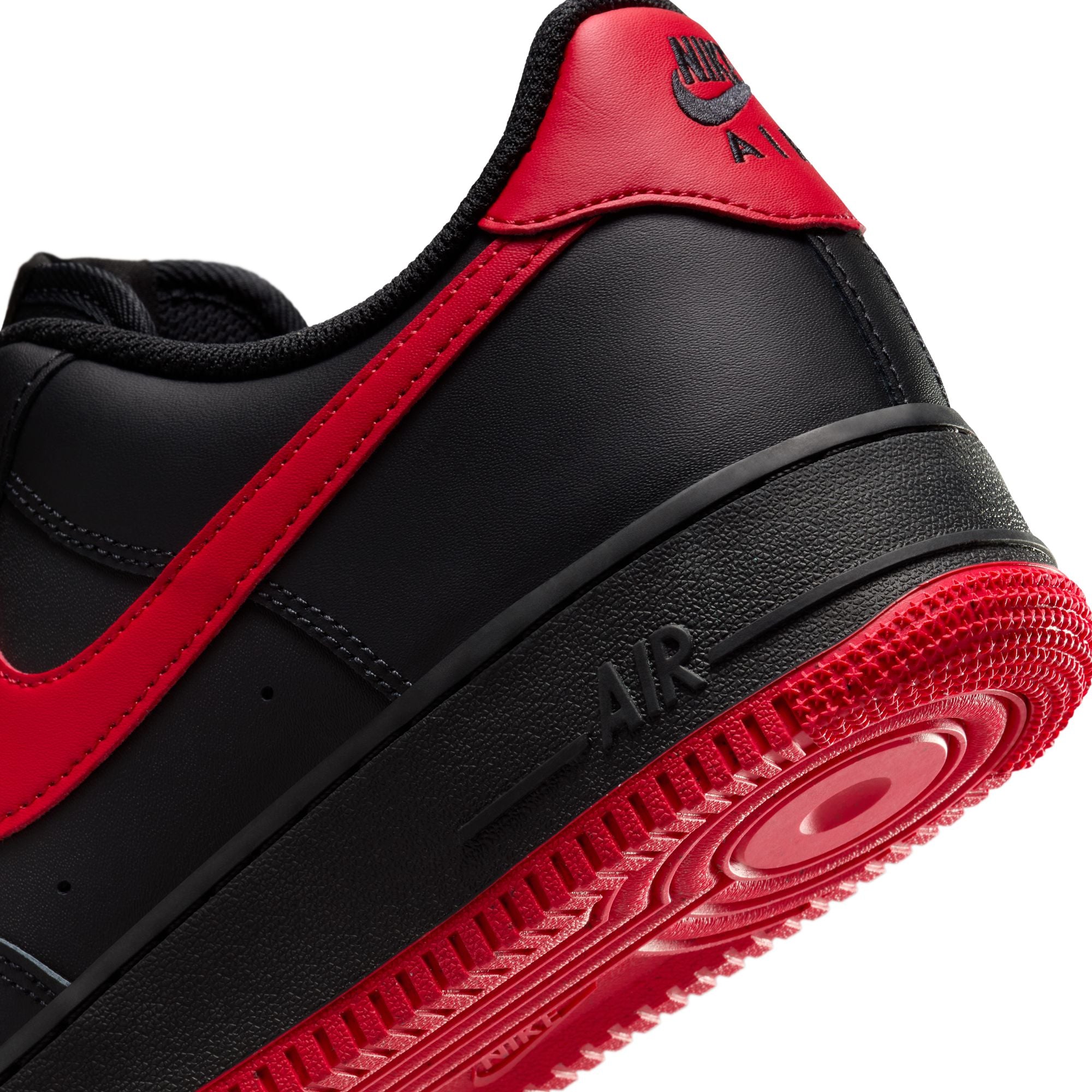 Nike Air Force 1 07 Black University Red 10