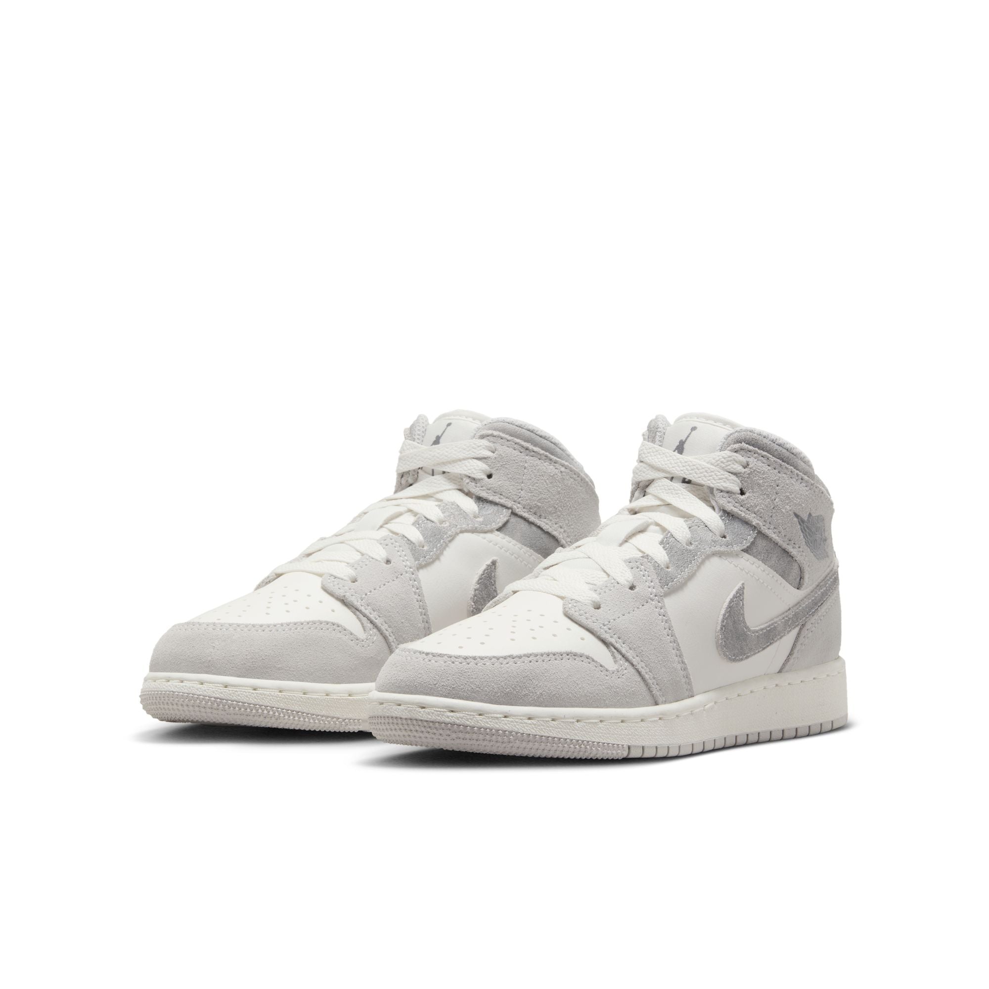 Youth Air Jordan 1 Mid SE 'Neutral/Grey-Sail'