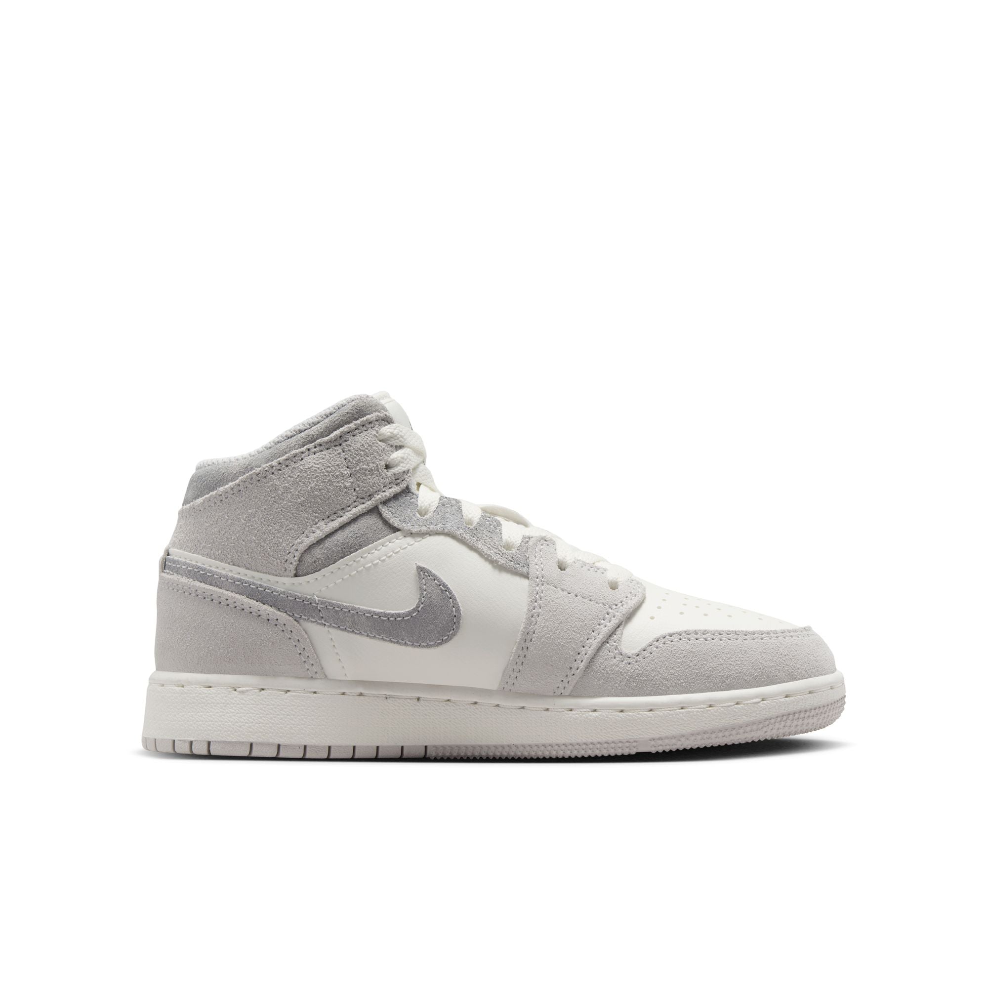 Youth Air Jordan 1 Mid SE 'Neutral/Grey-Sail'