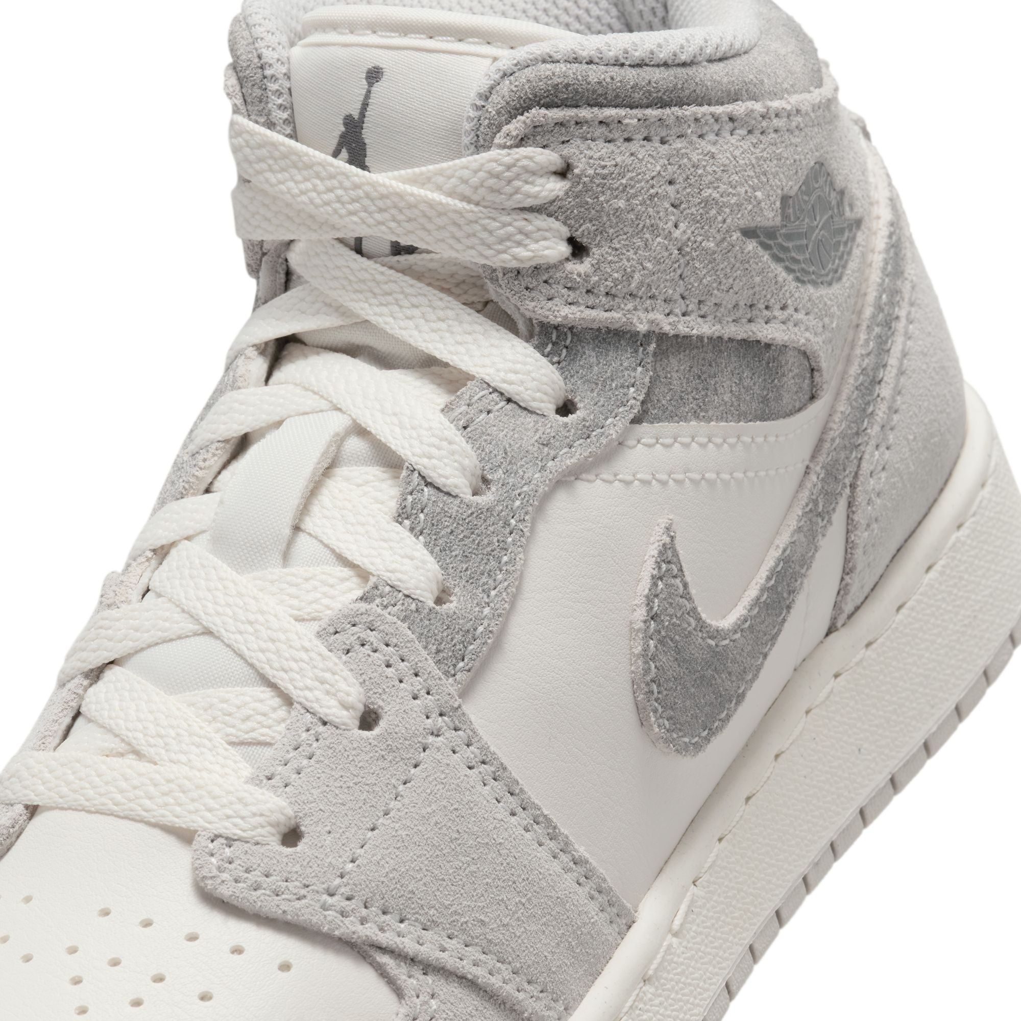 Youth Air Jordan 1 Mid SE 'Neutral/Grey-Sail'