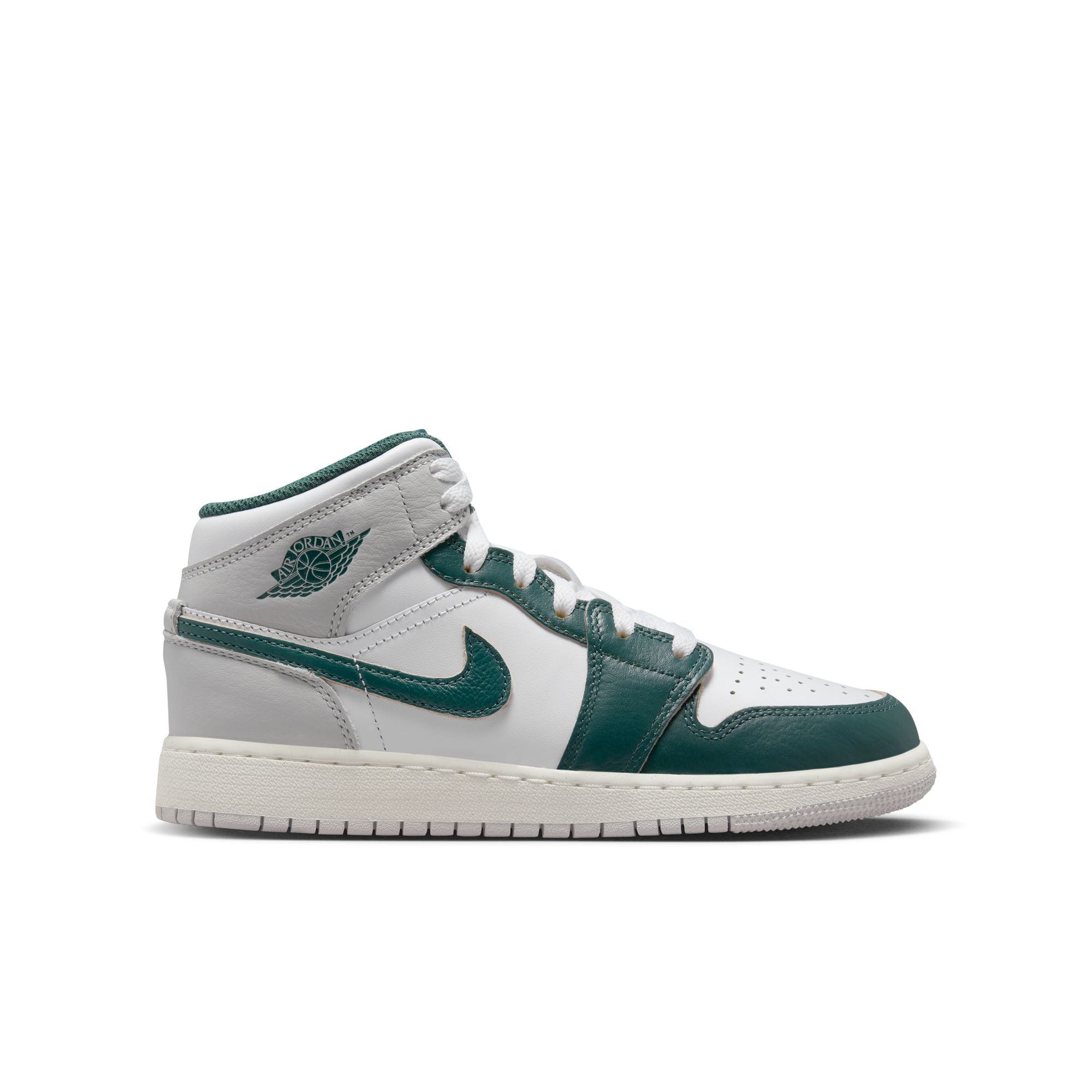 Youth Air Jordan 1 Mid SE 'White/Oxidized Green' (GS)