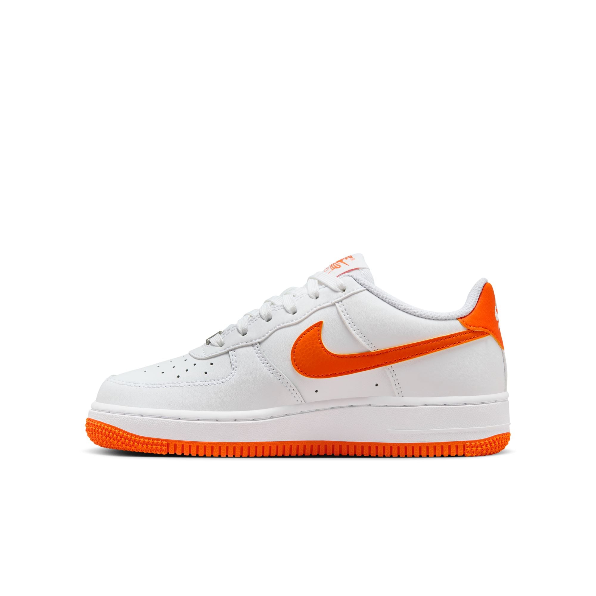 Youth Nike Air Force 1 'White/Safety Orange' (GS)