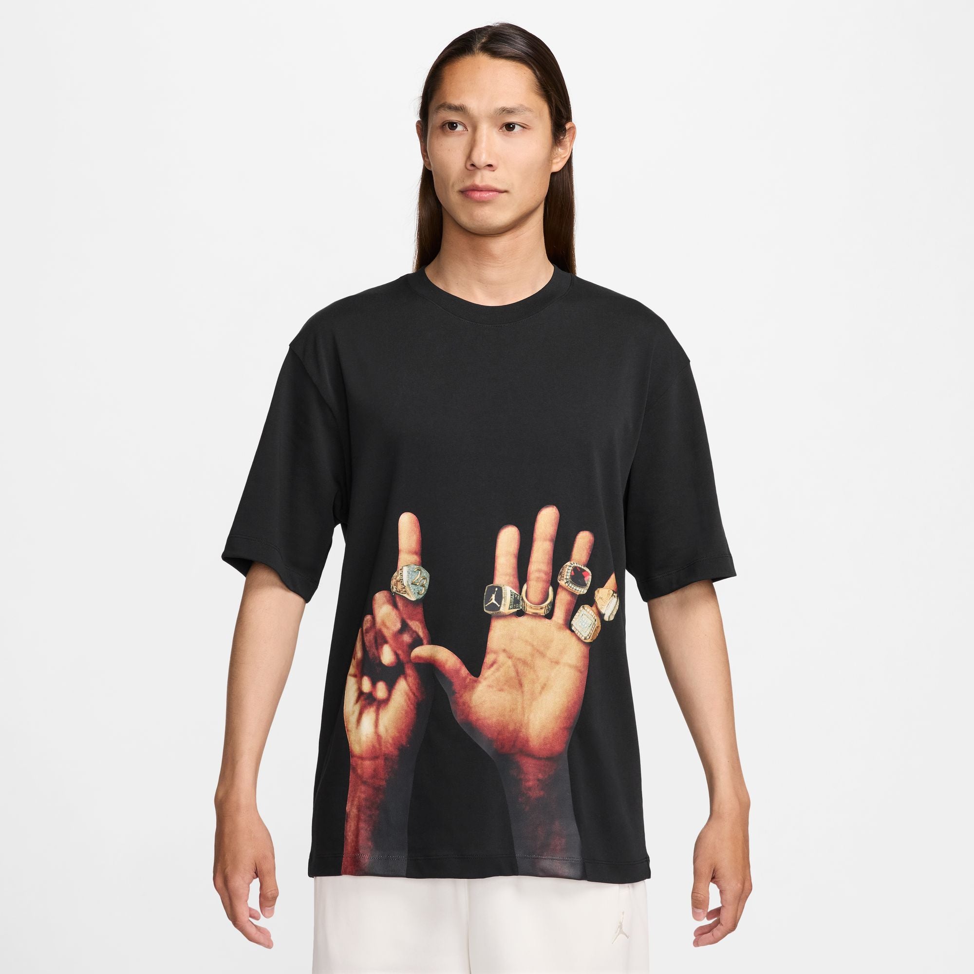 Jordan Flight MVP Rings T-Shirt ‘Black/Sail'