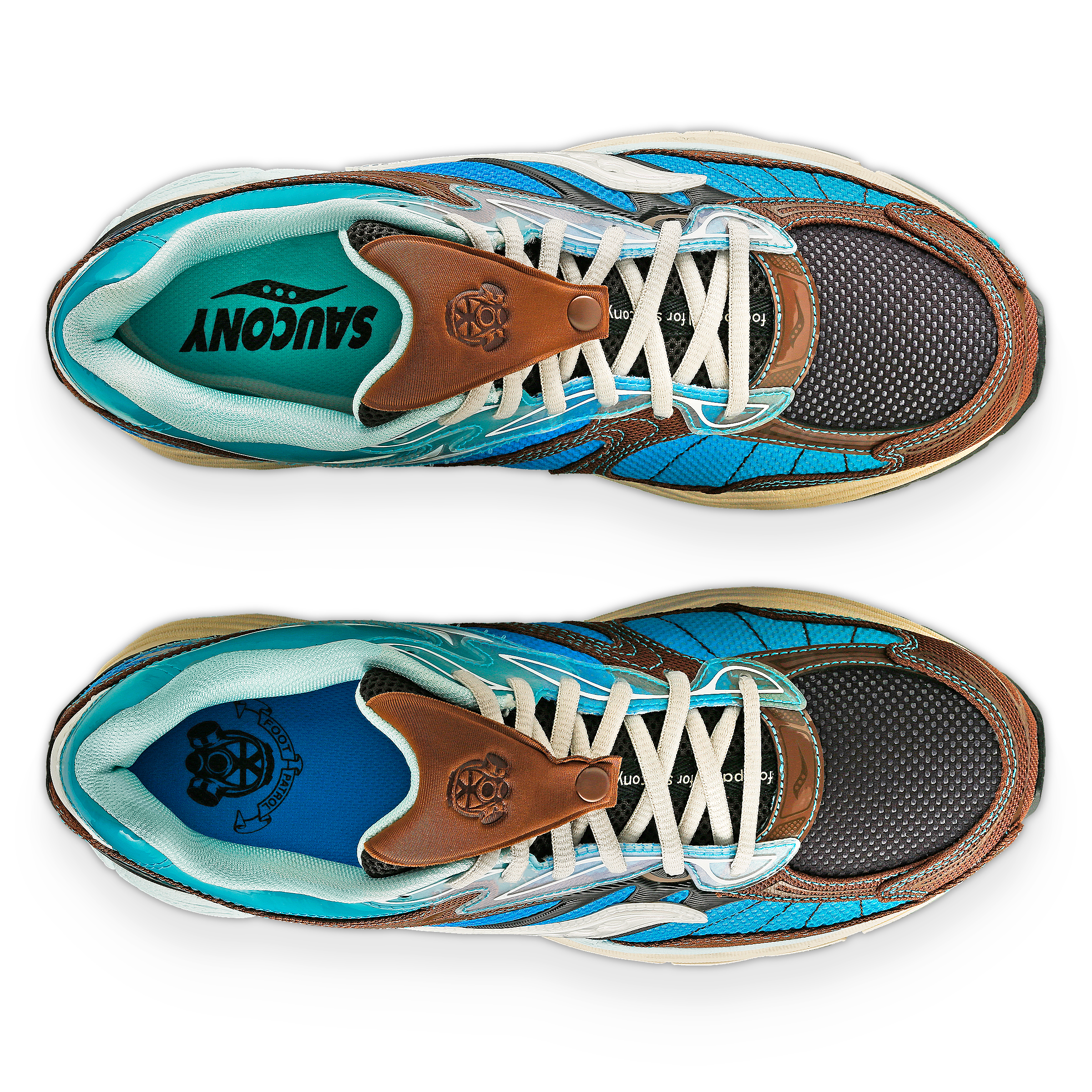 FootPatrol x Saucony Progrid Omni 9 'Blue/Brown'