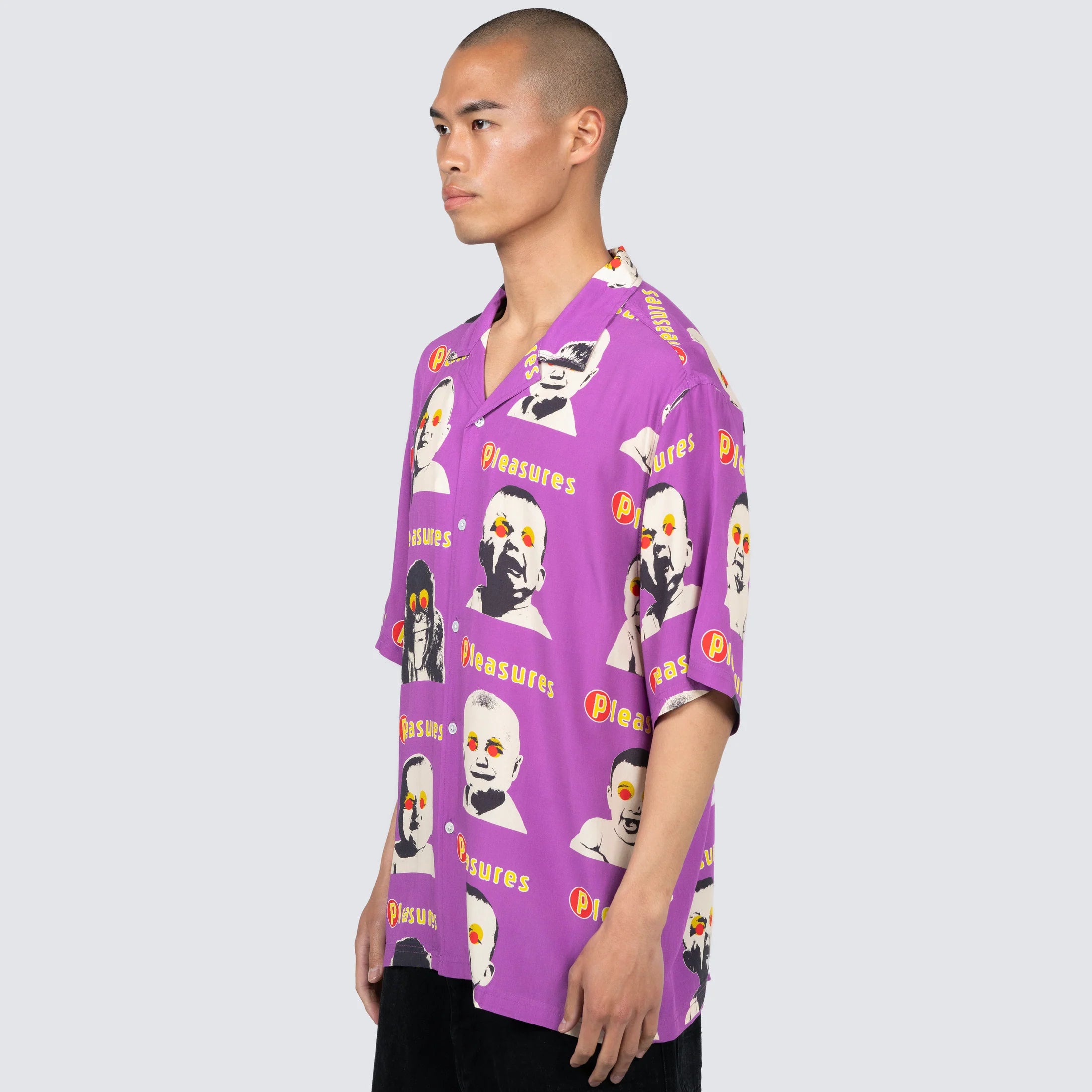 Pleasures Head Button Down 'Purple'