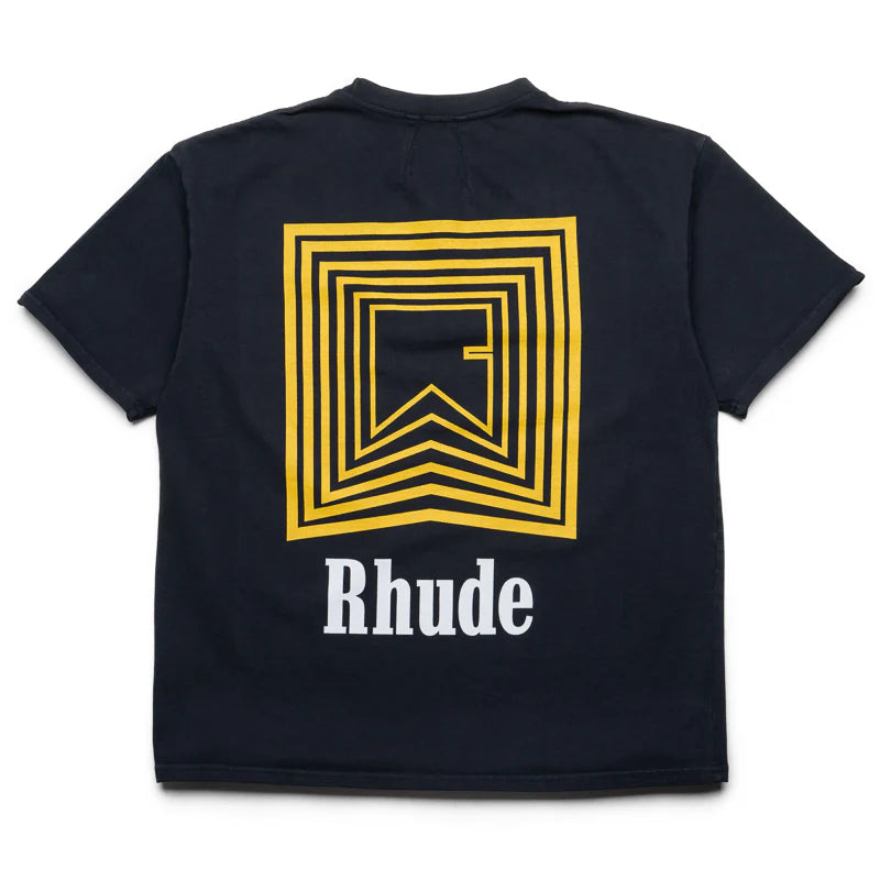 Rhude Chevron Logo Repeat tee 'Black'