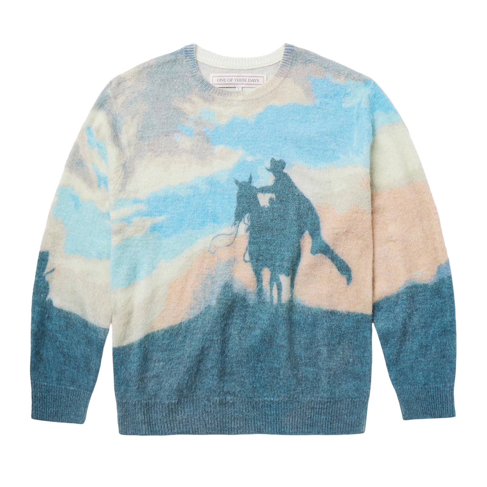 One Of These Days Stayed Away Knit Sweater "Blue"