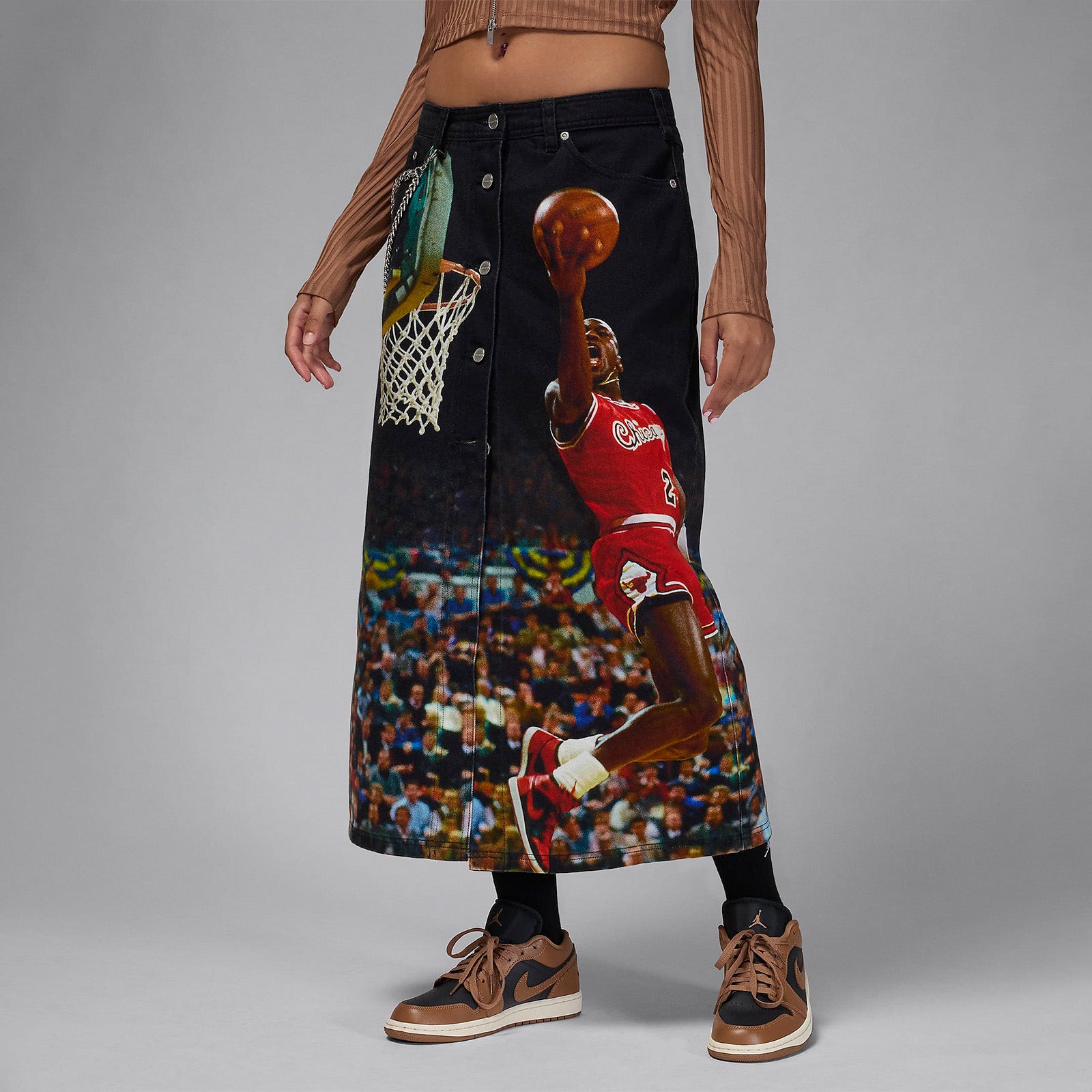 Womens Jordan Printed Skirt 'Black'