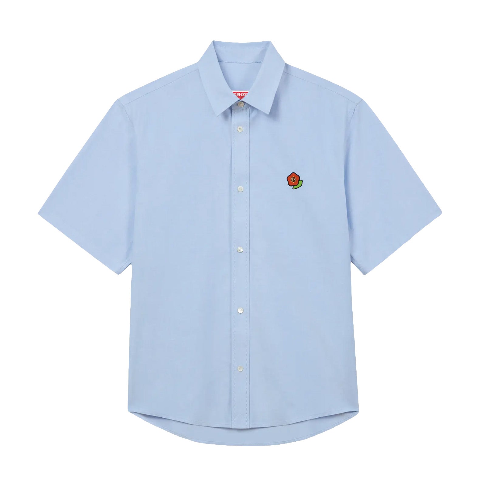 Kenzo Pop Crest Short Sleeve Shirt 'Oxford 'Blue'