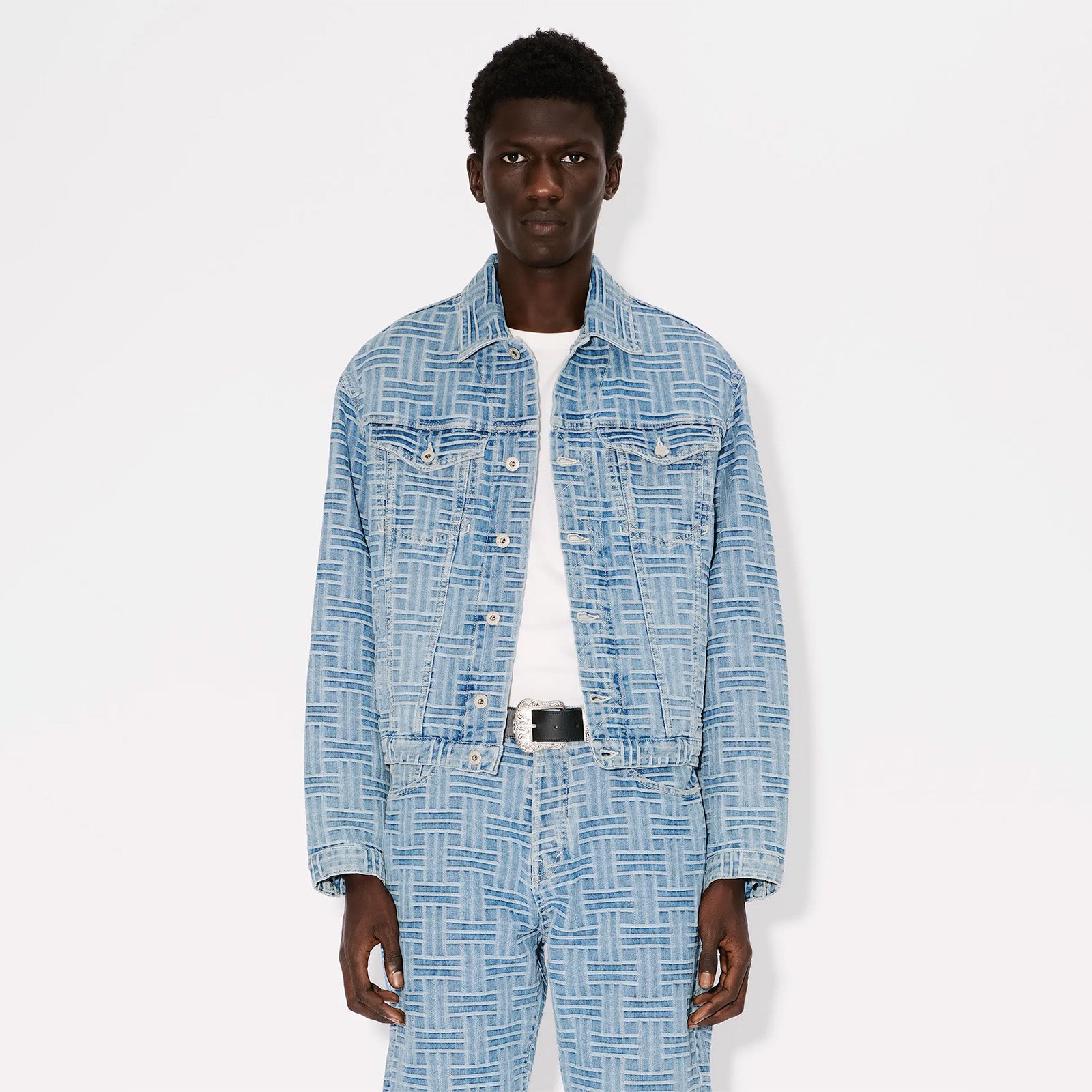 Kenzo Weave Trucker Jacket 'Denim'