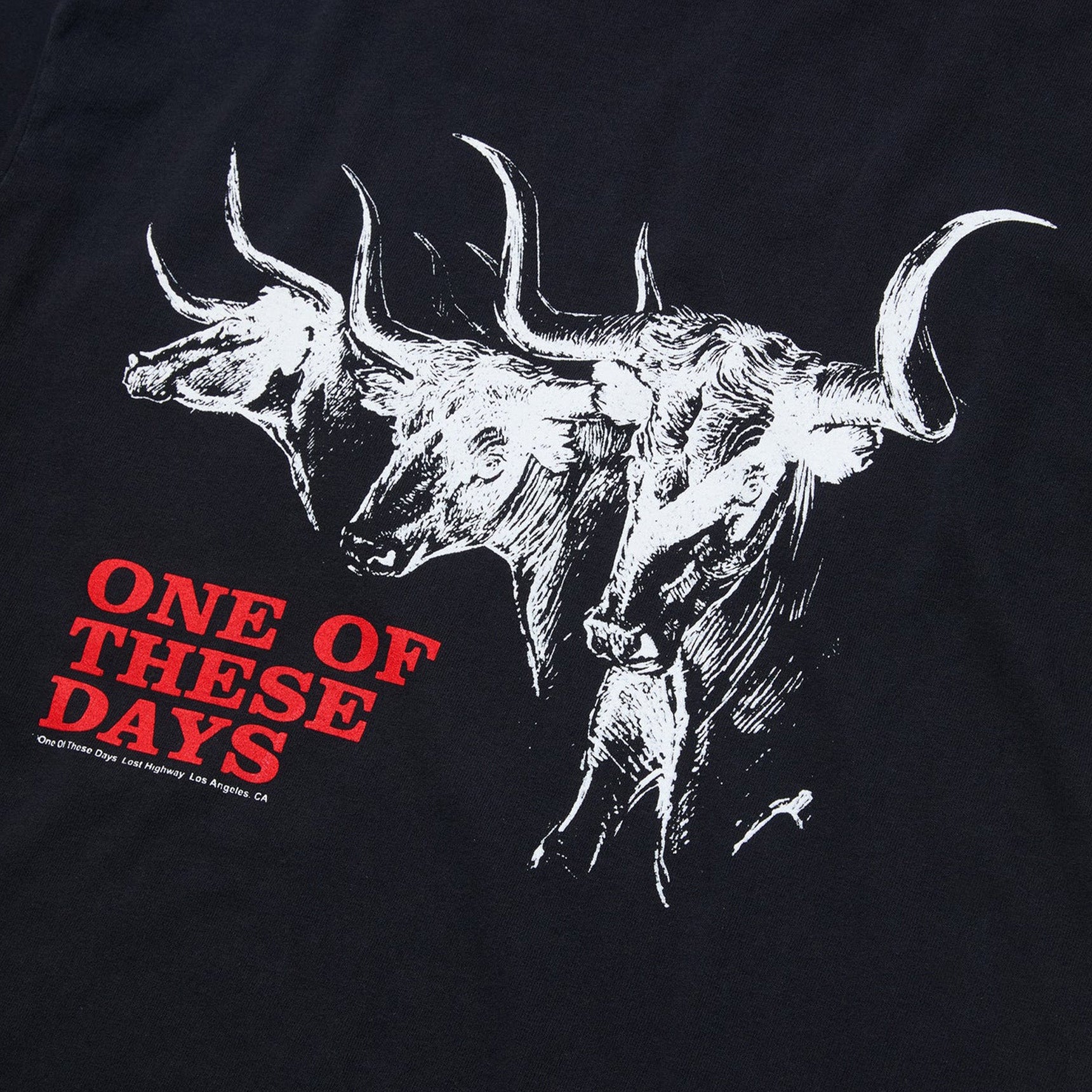 One Of These Days Long Horn Short Sleeve T-Shirt "Black"