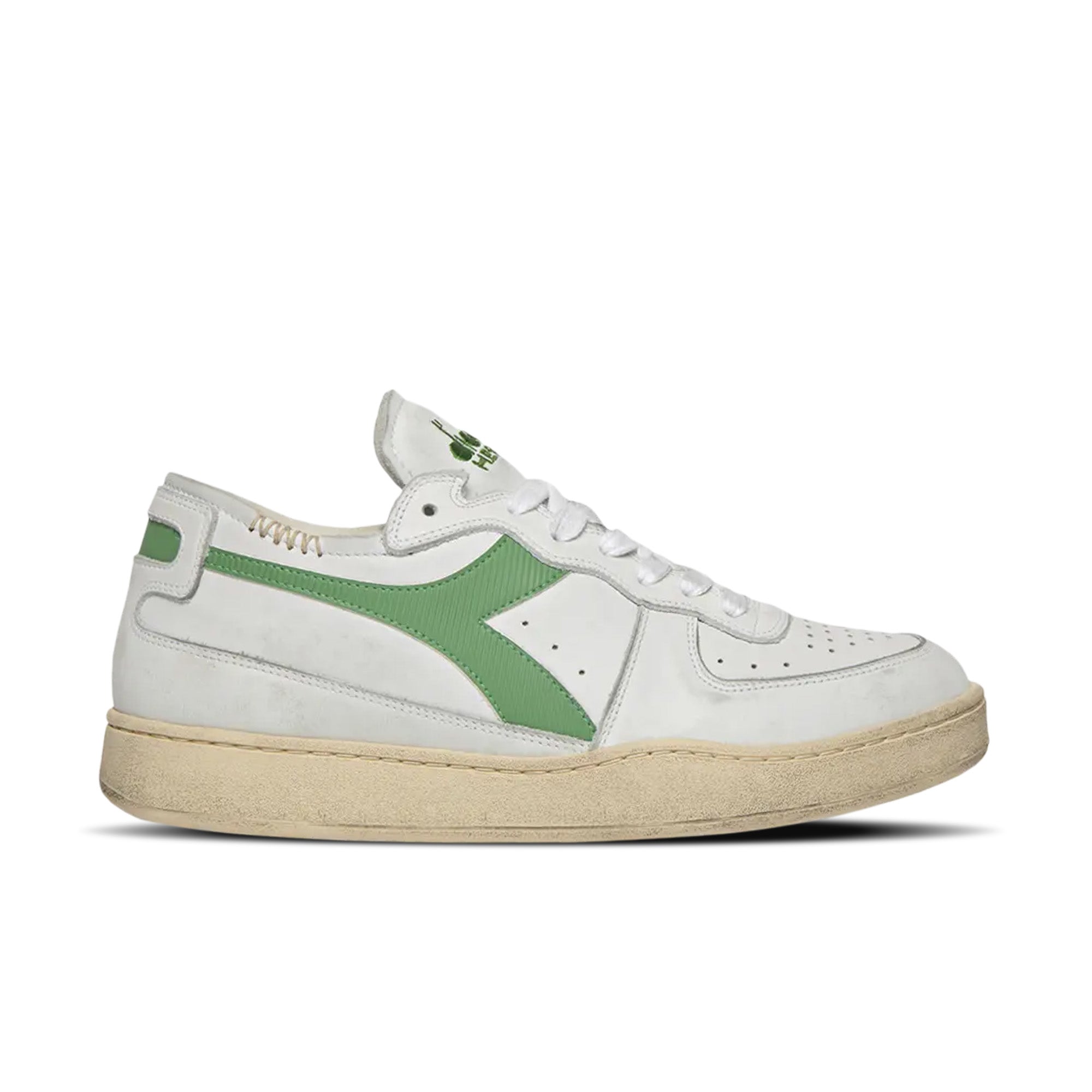 Diadora MI Basket Row Cut 'White Stone Green'