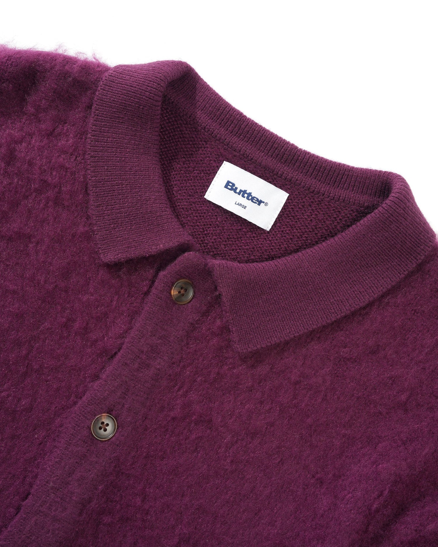 Butter Goods Mohair Button Up Knitted Shirt 'Port'