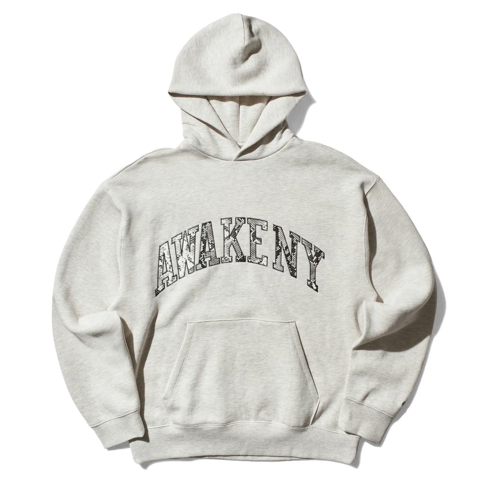 Awake Ny Snake Skin Applique Hoodie 'Heather Grey'