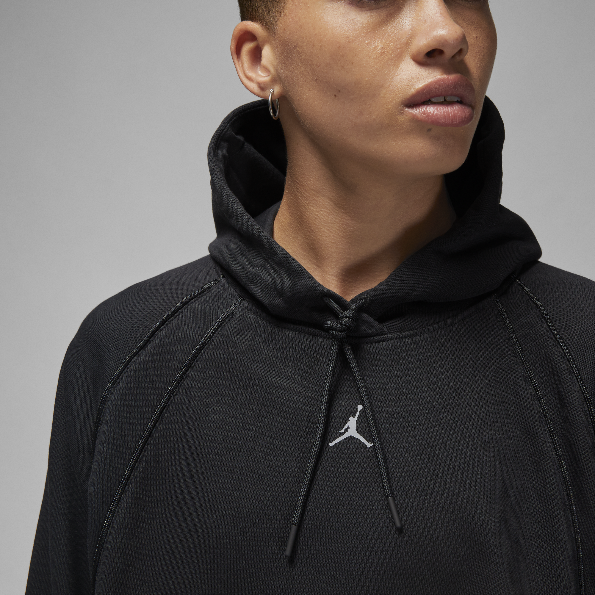 Womens Jordan Sport Cropped Hoodie 'Black'