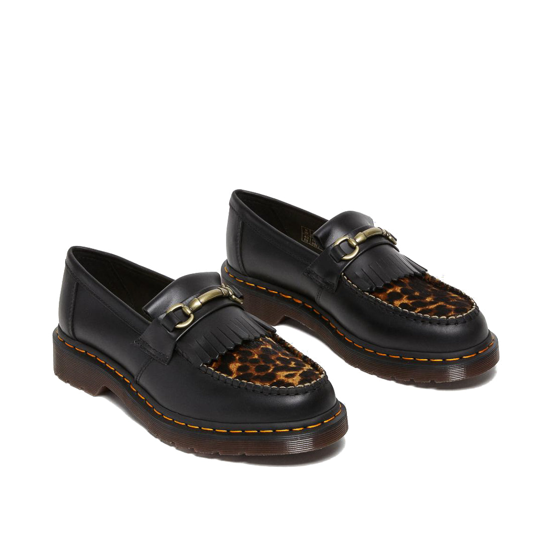 Dr. Martens Adrian Snaffle Shoe Black Micro Leopard